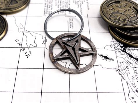 Asmodeus Keychain Stainless Steel Dungeons And Dragons Etsy