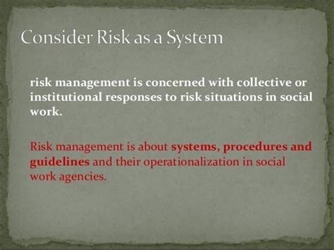 Managing Risk In Social Work