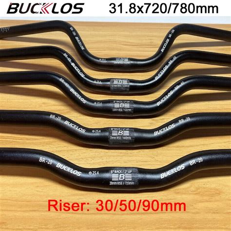 BUCKLOS 31 8mm Mountain Bike Handlebar 90 50 30mm Riser Bar Alloy