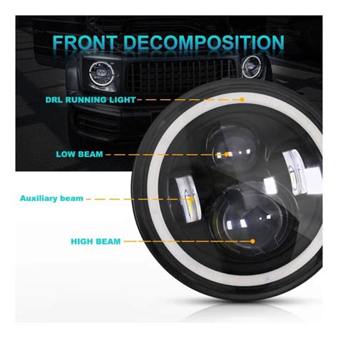 Farol Led H Olhos De Anjo Forska Combi Jeep Wrangler Parcelamento