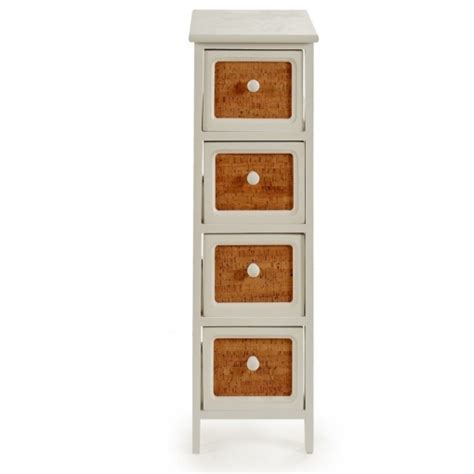 Mueble Auxiliar Cajonera Estrecho Con Cuatro Cajones Cajones Con