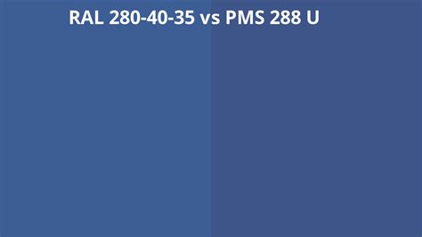 Ral 280 40 35 Vs Pms 288 U Ral Colour Chart Uk