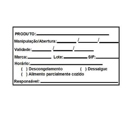 Etiqueta Anvisa P Validade Alimentos Comidas Reembalados R A2print