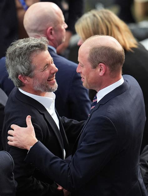 A right royal ball: Prince William and King Frederik face off as ...