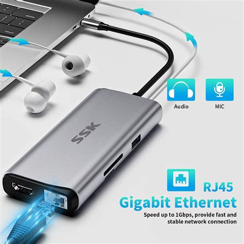 Buy SSK USB C Hub Docking Station 10 في 1 من النوع C Splitter