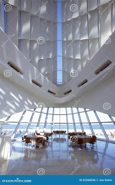 Interior of the Milwaukee Art Museum on Lake Michigan, Milwaukee, WI ...