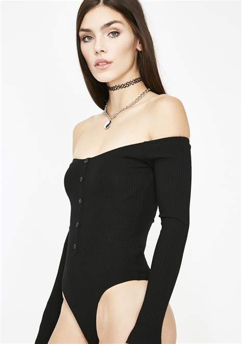 Off The Shoulder Bodysuit Dolls Kill