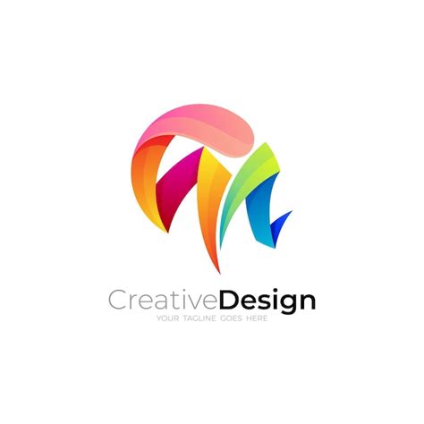 Combinaci N De Dise O De Logotipo C Y M Estilo Colorido D Vector Premium