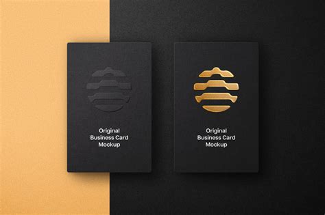 Gold Foil Embossing Business Card Mockup - Design Cuts