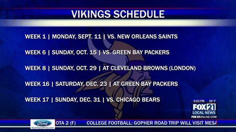 NFL Schedules Released - Fox21Online