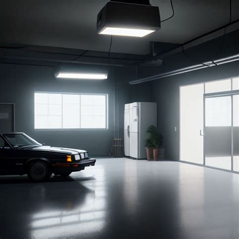 Design an AI-generated 2-story garage interior set in the 19... by ...