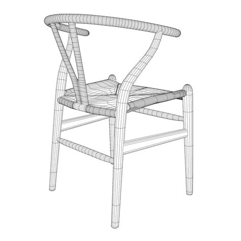 Wishbone Chair 3d Model Turbosquid 1767248