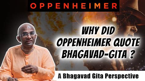 Bhagavad Gita Perspective On The Movie Oppenheimer Youtube