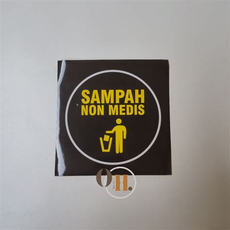 Jual Stiker Sampah Non Medis Stiker Label Sampah Non Medis Stiker