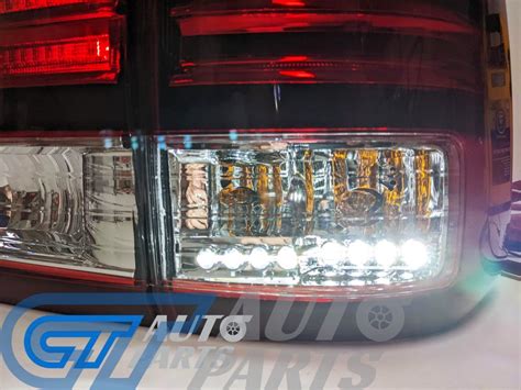 Clear Red Led Tail Lights For 98 07 Toyota Land Cruiser Fj100 Lc100