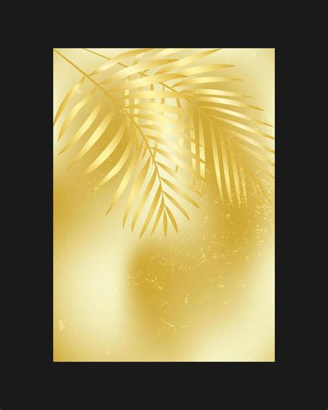 golden luxurious background  palm leaves  grunge effect