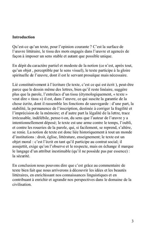 Analyse D Un Texte Littéraire Exemple Pdf Novo Exemplo