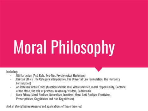 A-Level Philosophy (AQA) - Moral Philosophy | Teaching Resources