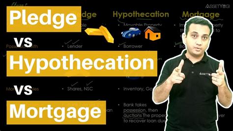 Pledge Vs Hypothecation Vs Mortgage Watch This Video To Know The