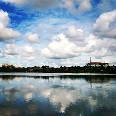 Manipal Lake #lake #manipal #india #photography #awesome #natural #scenic #bluesky #reflection # ...