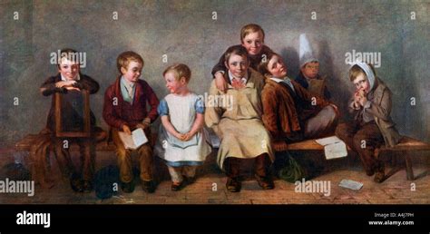 The Smile 1842 1912artist Thomas Webster Stock Photo Alamy