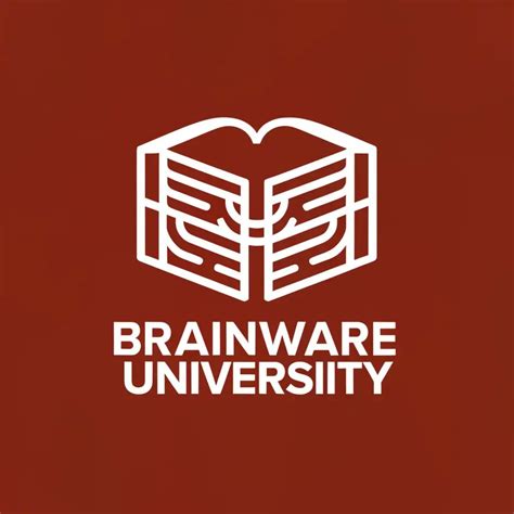 Logo Design For Brainware University Intellectual Emblem With Library