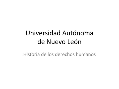 Historia De Los Derechos Humanos Ppt