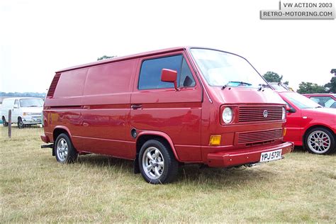 Red Vw T3 Panel Van Ypj573y Vw Action 2003 Retro Motoring