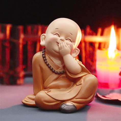 Little Monk Figurine Mini Monk Statue Cute Buddha Monk Statue Adorable ...