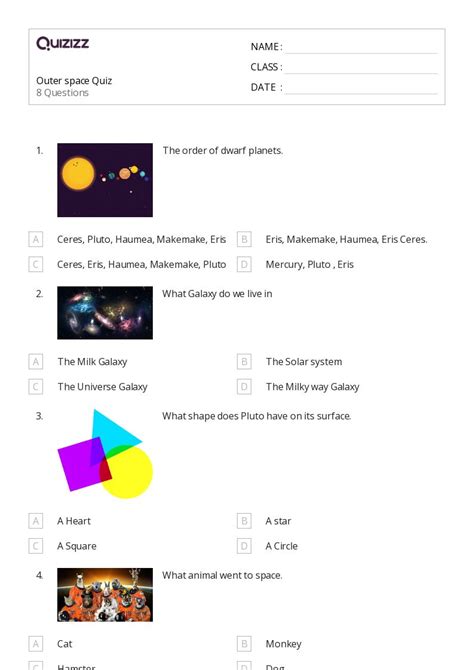 50+ Outer Space worksheets for 1st Grade on Quizizz | Free & Printable