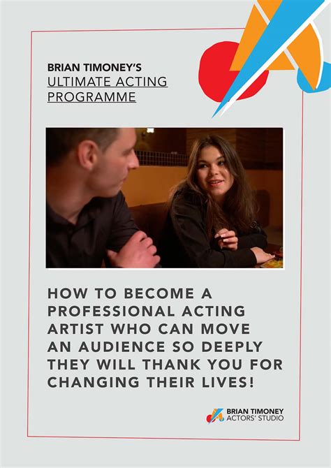 Ultimate Acting Programme Brian Timoney Acting