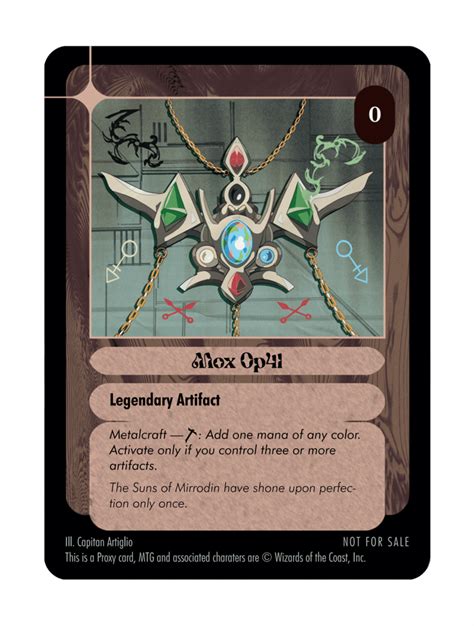 Mox Opal Magic The Gathering Proxy Card