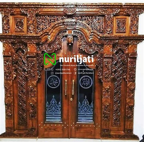 Pintu Masjid Ukir Gebyok Relif Jati Nuril Jati Furniture