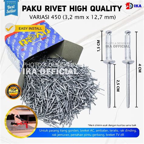 Jual Paku Blind Rivet SIP Brand AP Nichie Paku Rivet Ripet 1 Kotak