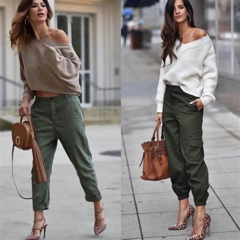 Green Army Pants Women S Outfit PrestaStyle