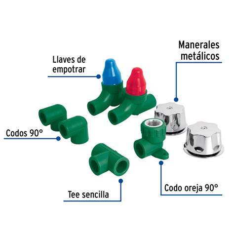 Cv Kit Truper Kit Ppr Para Instalaci N Regadera Con Manerales