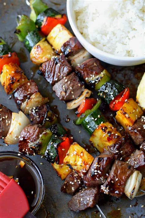 Spicy Teriyaki Grilled Steak Kebabs Butter Your Biscuit