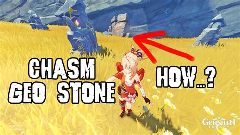 Chasm Geo Stone Puzzle Near Domain The Lost Valley Genshin Impact