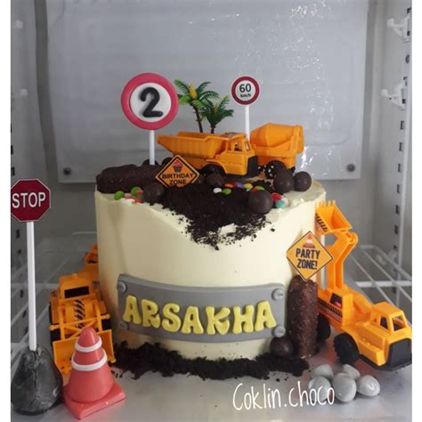 Jual Kue Ulang Tahun Axcavator Kue Ultah Traktor Kue Tart Mobil