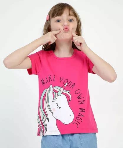 Blusa Infantil Manga Curta Unicórnio Marisa Tam 4 A 10 MercadoLivre