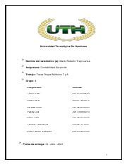 TAREA GRUPAL MÓDULO 7 y 8 pdf Universidad Tecnológica De Honduras