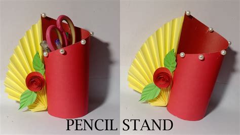 Pencil Stand L Origamie Pen Holder Craftdiffrentideas Diy YouTube