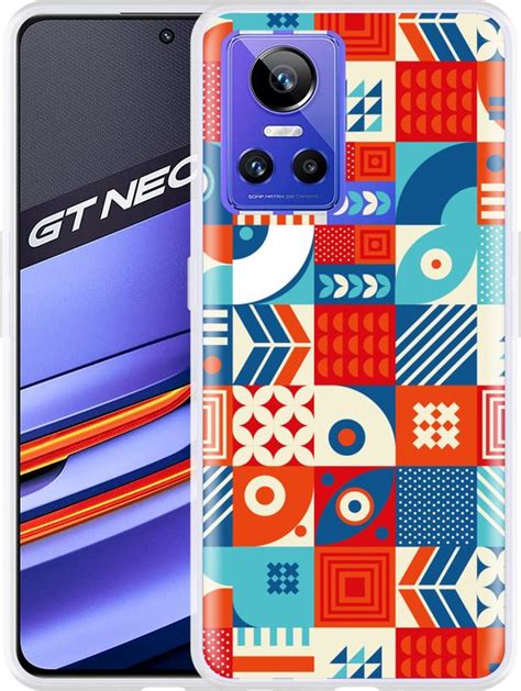 Realme GT Neo 3 Hoesje Modern Abstract Vermillion Designed By Cazy Bol