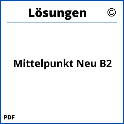 Mittelpunkt Neu C L Sungen Pdf