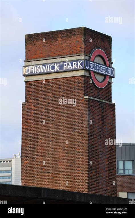 Chiswick Park London Underground Station Tower Stock Photo Alamy