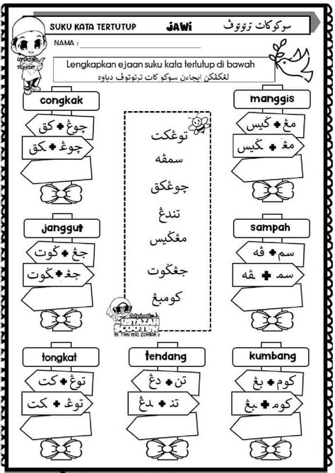 Jawi Tahun 1 Latihan Latihan Tulisan Jawi Tahun 1