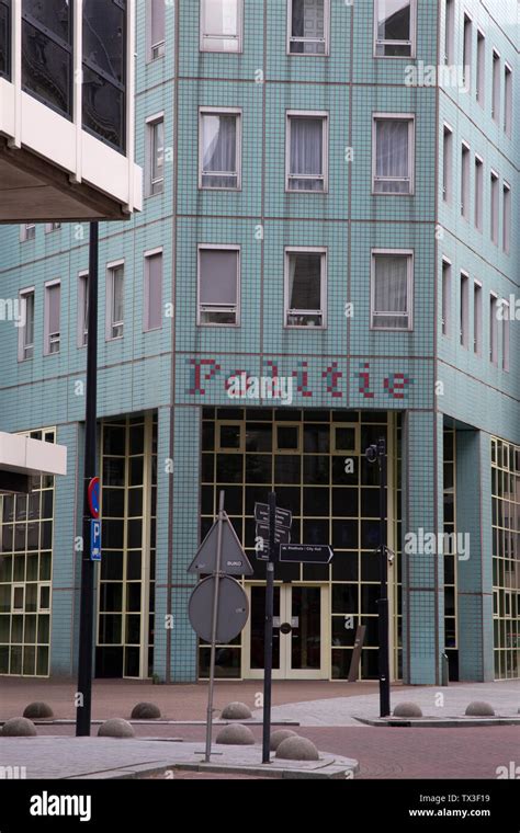 The Politiebureau Politie Blue Tiled Building In Rotterdam The