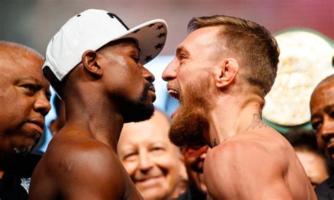 Conor Mcgregor Screamed In Silent Floyd Mayweather’s Face At Weigh In