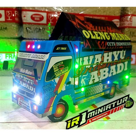 Jual Miniatur Truk Oleng Full Variasi Lampu Terpal Murah Truk Oleng