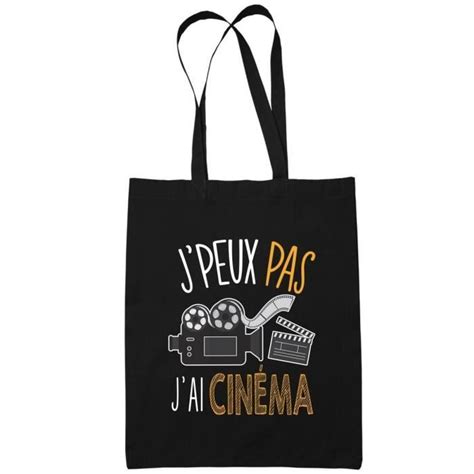 Sac Shopping Tote Bag Cinéma Je peux pas Noir Cdiscount Bagagerie